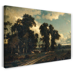 Leinwandbild David Johnson - Auf der Unadilla, New York