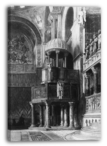 Leinwandbild George Henry Yewell - Kanzel in Saint Mark, Venedig