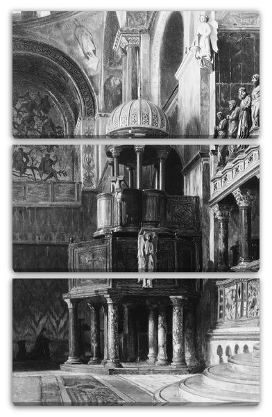 Leinwandbild George Henry Yewell - Kanzel in Saint Mark, Venedig