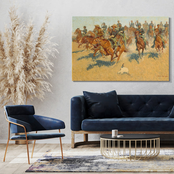Leinwandbild Frederic Remington - Auf den südlichen Ebenen