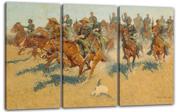 Leinwandbild Frederic Remington - Auf den südlichen Ebenen