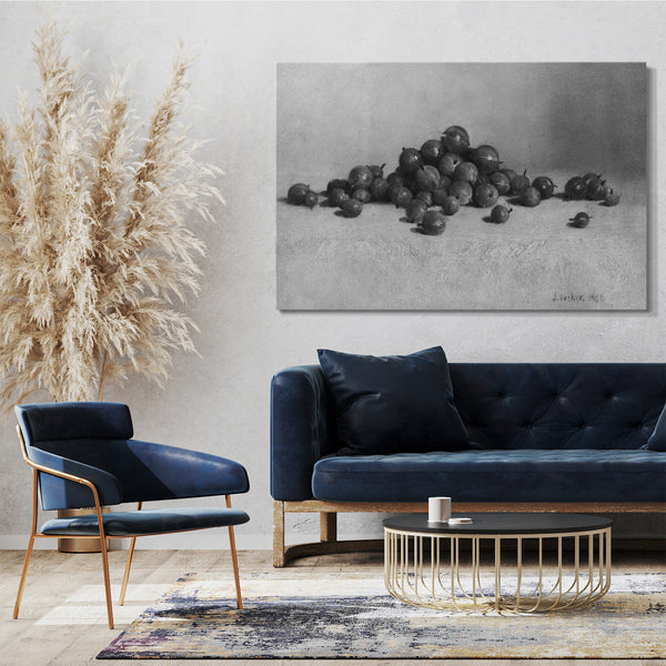 Leinwandbild Joseph Decker - Stachelbeeren