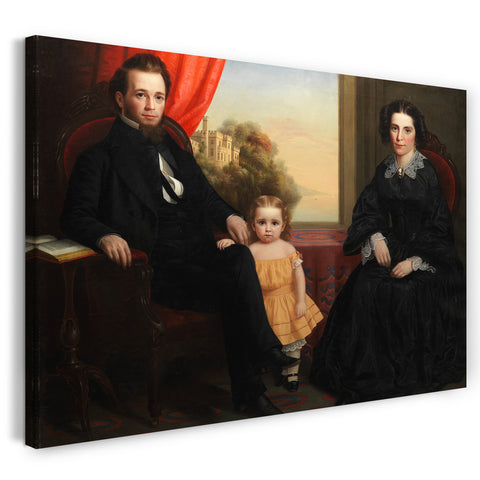 Leinwandbild ca. 1850 - Eine Familiengruppe