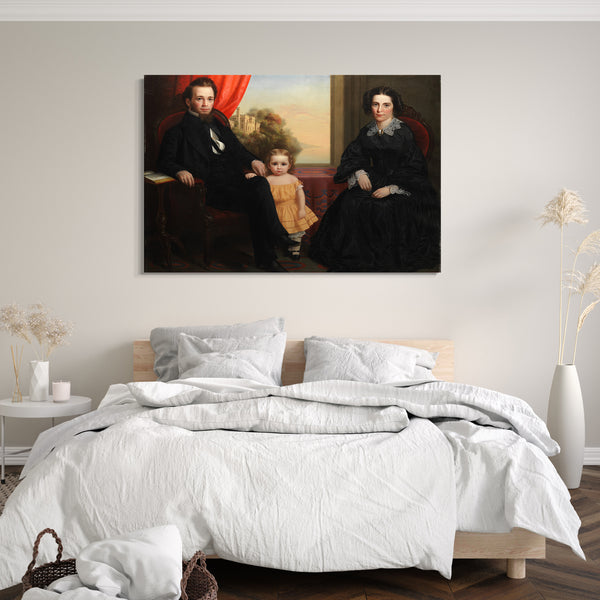 Leinwandbild ca. 1850 - Eine Familiengruppe