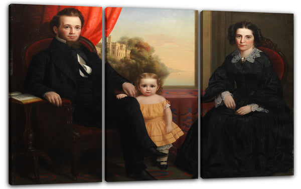 Leinwandbild ca. 1850 - Eine Familiengruppe