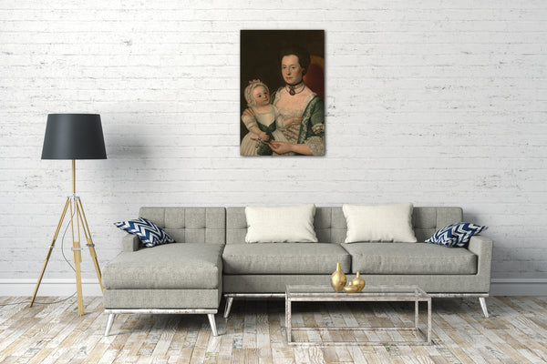 Leinwandbild William Johnston - Frau Jacob Hurd und Kind