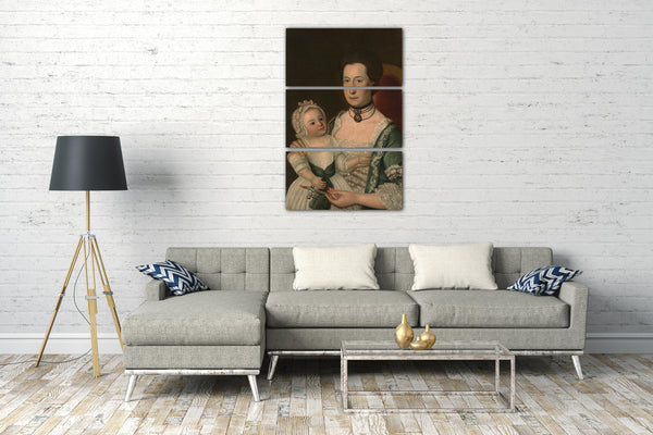 Leinwandbild William Johnston - Frau Jacob Hurd und Kind