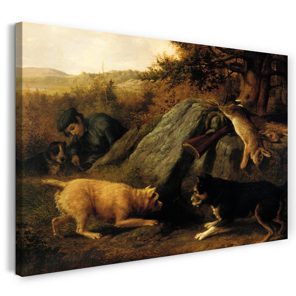 Leinwandbild Thomas Hewes Hinckley - Die Kaninchenjäger