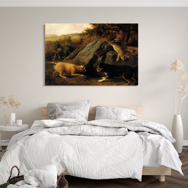 Leinwandbild Thomas Hewes Hinckley - Die Kaninchenjäger