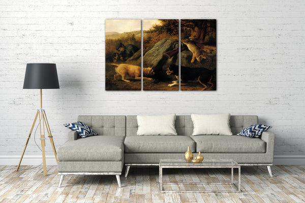 Leinwandbild Thomas Hewes Hinckley - Die Kaninchenjäger