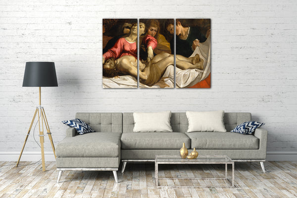 Leinwandbild Ludovico Carracci - Die Beweinung