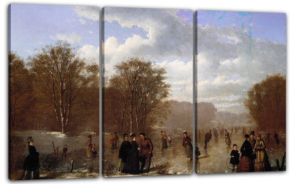 Leinwandbild Johan Mengels Culverhaus - Schlittschuhlaufen auf dem Wissahickon