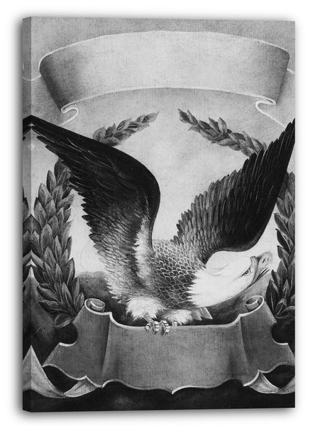 Leinwandbild W. H. Bean - American Eagle auf Schriftrolle
