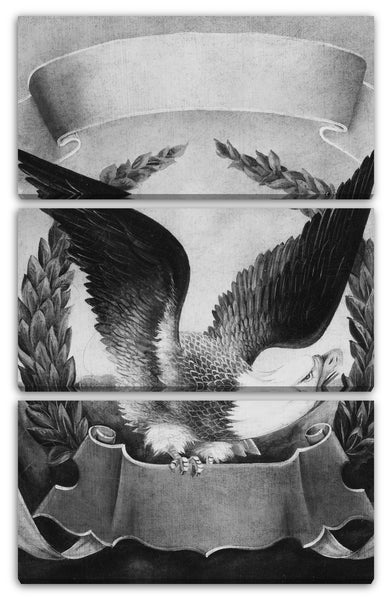 Leinwandbild W. H. Bean - American Eagle auf Schriftrolle