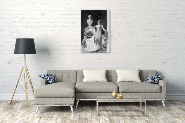 Leinwandbild Edwin Howland Blashfield - Design für die Washington Centennial Celebration, Souvenir