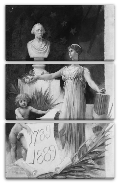 Leinwandbild Edwin Howland Blashfield - Design für die Washington Centennial Celebration, Souvenir