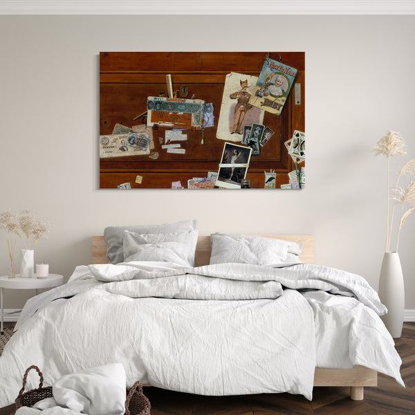 Leinwandbild John Haberle - Ein Bachelor-Schublade