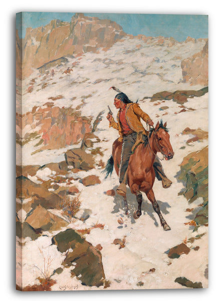 Leinwandbild Charles Schreyvogel - Heiße Verfolgungsjagd