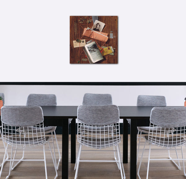 Leinwandbild John F. Peto - Büro-Pinnwand