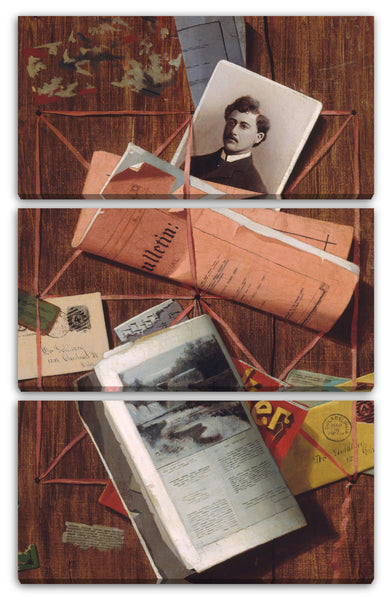 Leinwandbild John F. Peto - Büro-Pinnwand