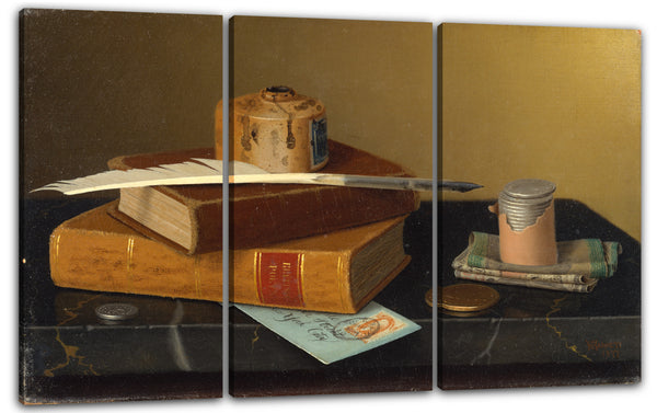 Leinwandbild William Michael Harnett - Der Tisch des Bankers