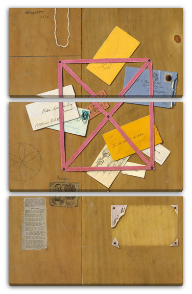 Leinwandbild William Michael Harnett - Der Briefkasten des Künstlers