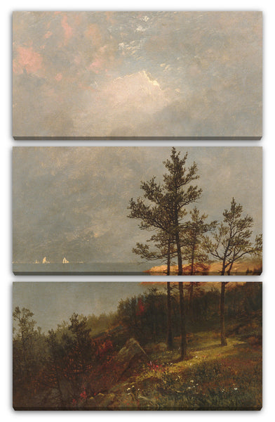 Leinwandbild John Frederick Kensett - Aufkommender Sturm auf Long Island Sound