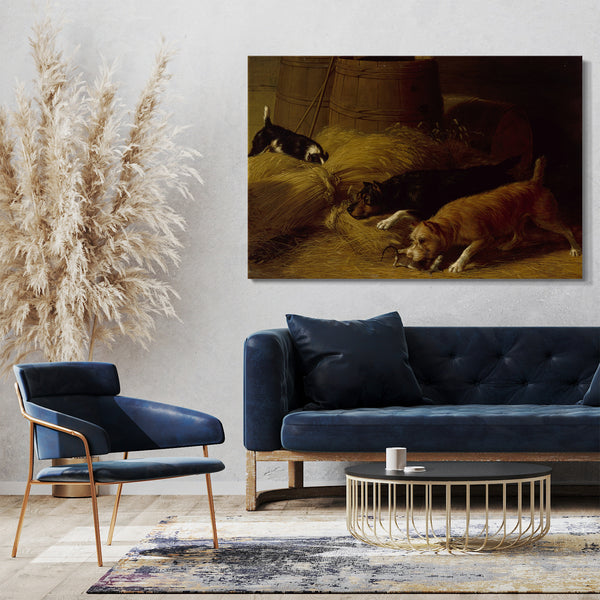 Leinwandbild Thomas Hewes Hinckley - Ratten unter den Gerstenscheiben