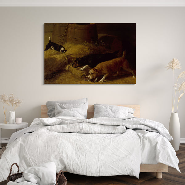 Leinwandbild Thomas Hewes Hinckley - Ratten unter den Gerstenscheiben