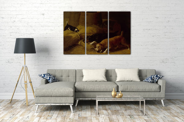 Leinwandbild Thomas Hewes Hinckley - Ratten unter den Gerstenscheiben