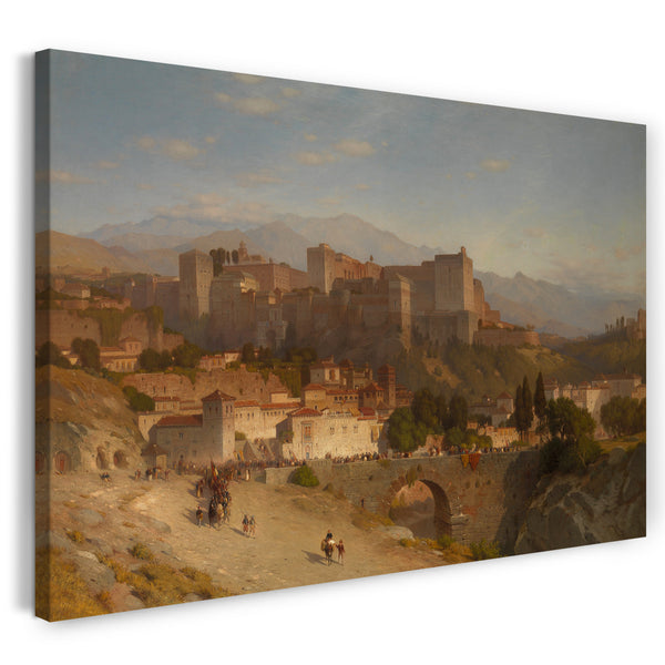 Leinwandbild Samuel Colman - Der Hügel der Alhambra, Granada