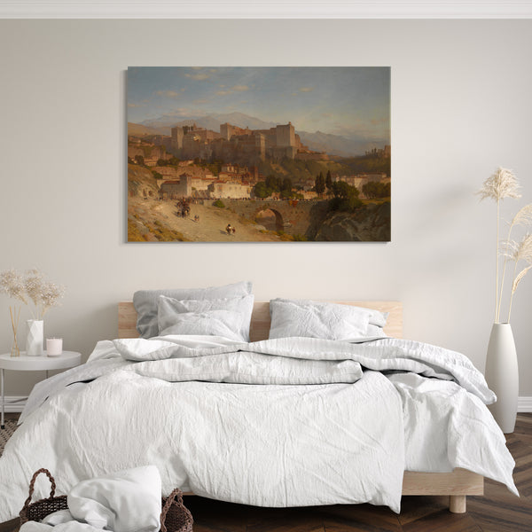 Leinwandbild Samuel Colman - Der Hügel der Alhambra, Granada