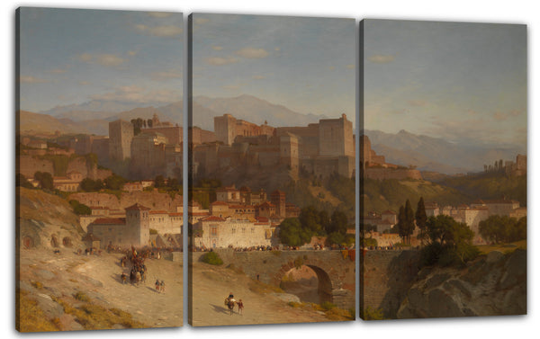 Leinwandbild Samuel Colman - Der Hügel der Alhambra, Granada