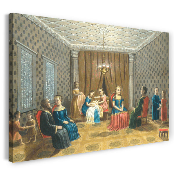 Leinwandbild Erastus Salisbury Feld - Ägyptische Szene (möglicherweise Moses und Zipporah)