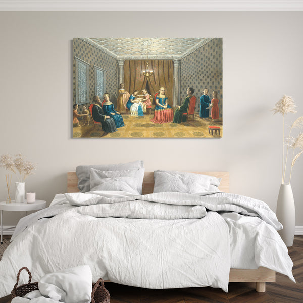 Leinwandbild Erastus Salisbury Feld - Ägyptische Szene (möglicherweise Moses und Zipporah)