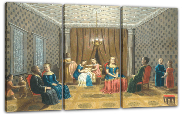 Leinwandbild Erastus Salisbury Feld - Ägyptische Szene (möglicherweise Moses und Zipporah)