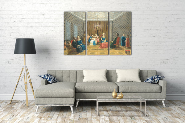 Leinwandbild Erastus Salisbury Feld - Ägyptische Szene (möglicherweise Moses und Zipporah)
