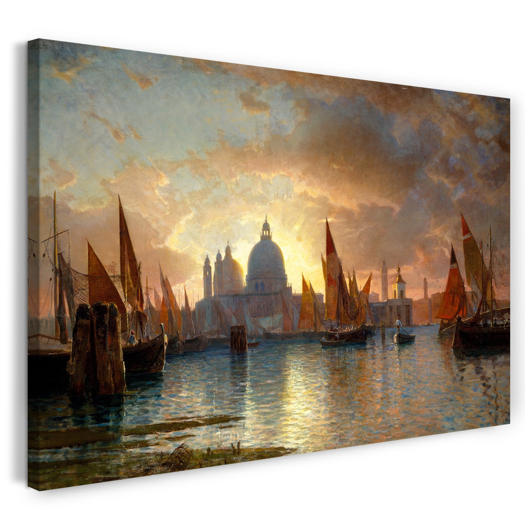 Leinwandbild William Stanley Haseltine - Santa Maria della Salute, Sonnenuntergang