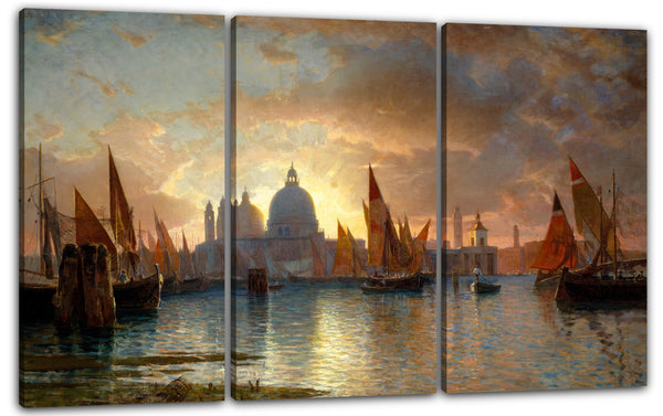 Leinwandbild William Stanley Haseltine - Santa Maria della Salute, Sonnenuntergang