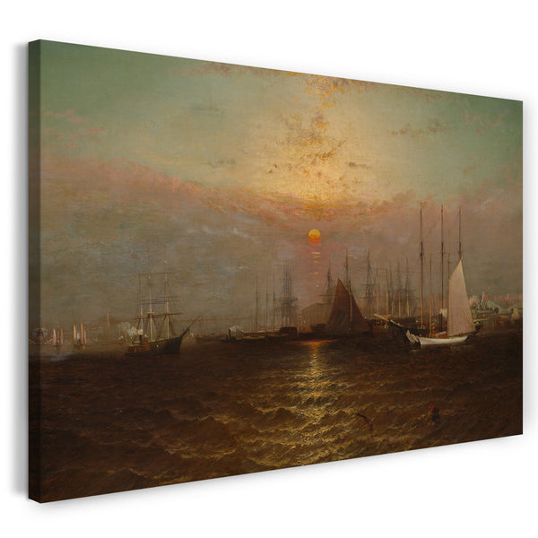 Leinwandbild G. Bäcker - New York Harbour mit Brooklyn Bridge