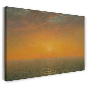Leinwandbild John Frederick Kensett - Sonnenuntergang auf dem Meer