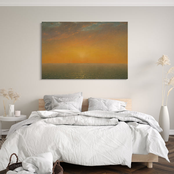 Leinwandbild John Frederick Kensett - Sonnenuntergang auf dem Meer