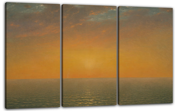 Leinwandbild John Frederick Kensett - Sonnenuntergang auf dem Meer