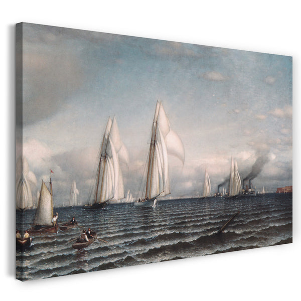 Leinwandbild Samuel Colman - Finish - First International Race for America's Cup, 8. August 1870