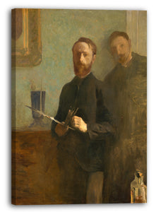 Leinwandbild Edouard Vuillard - Selbstbildnis mit Waroquy