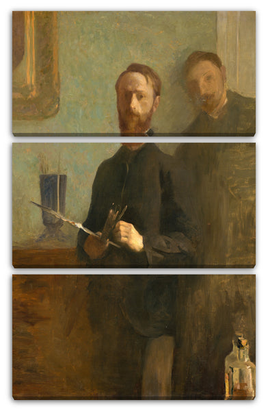 Leinwandbild Edouard Vuillard - Selbstbildnis mit Waroquy