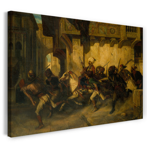 Leinwandbild Alexandre-Gabriel Decamps - Die türkische Patrouille