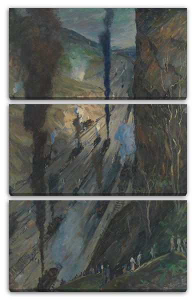 Leinwandbild Jonas Lie - Die Eroberer (Culebra Cut, Panamakanal)
