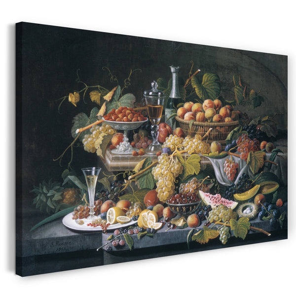 Leinwandbild Severin Roesen - Stillleben: Früchte