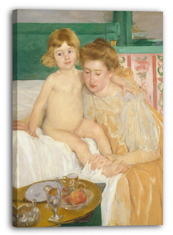 Leinwandbild Mary Cassatt - Mutter und Kind (Baby steht von seinem Nickerchen auf)